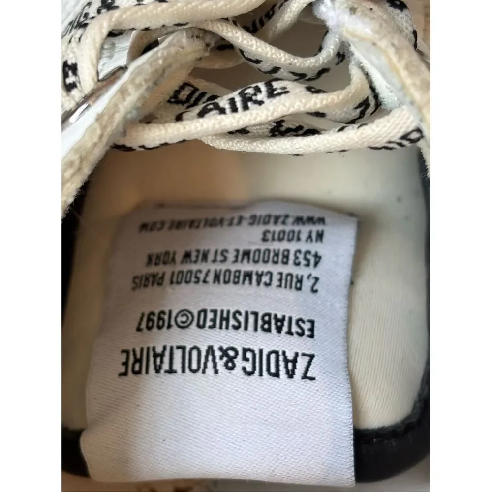ZADIG&VOLTAIRE  Future Contrast Strap Sneakers, Sz 40 Us 9/9.5 $400